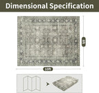 Washable Rugs 8x10 Area Rugs for Living Room- Vintage Rugs for Bedroom - Image 2