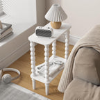 Veegle Narrow Side Table Small End Table for Small Spaces Oak