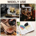 uxcell Stainless Steel Drink Covers Leaf Shape Wine Glass Covers 4Pcs