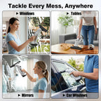 Window Vacuum Squeegee Cordless, 2000Pa Electric Window Cleaner Tool