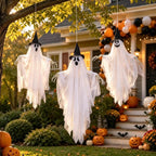 Swinging Hanging Ghosts, Halloween Decorations, Ghosts for Trees Outdoor
