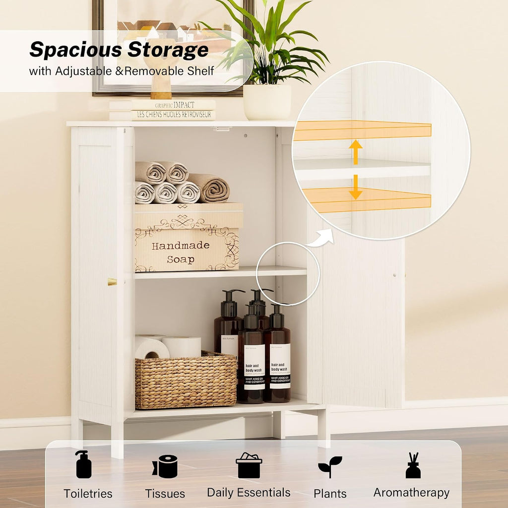 Bathroom Storage Cabinet with Doors, Freestanding Storage Cabinet