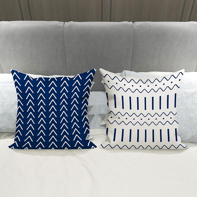 YCOLL Pillow Covers 18x18 Set of 4, Modern Sofa Throw Pillow Cover, Decorative - Image 2