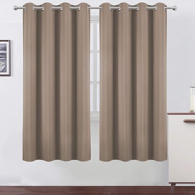LEMOMO Cappuccino Thermal Blackout Curtains/52 x 72 Inch/Set of 2 Panels Room by Lemomo