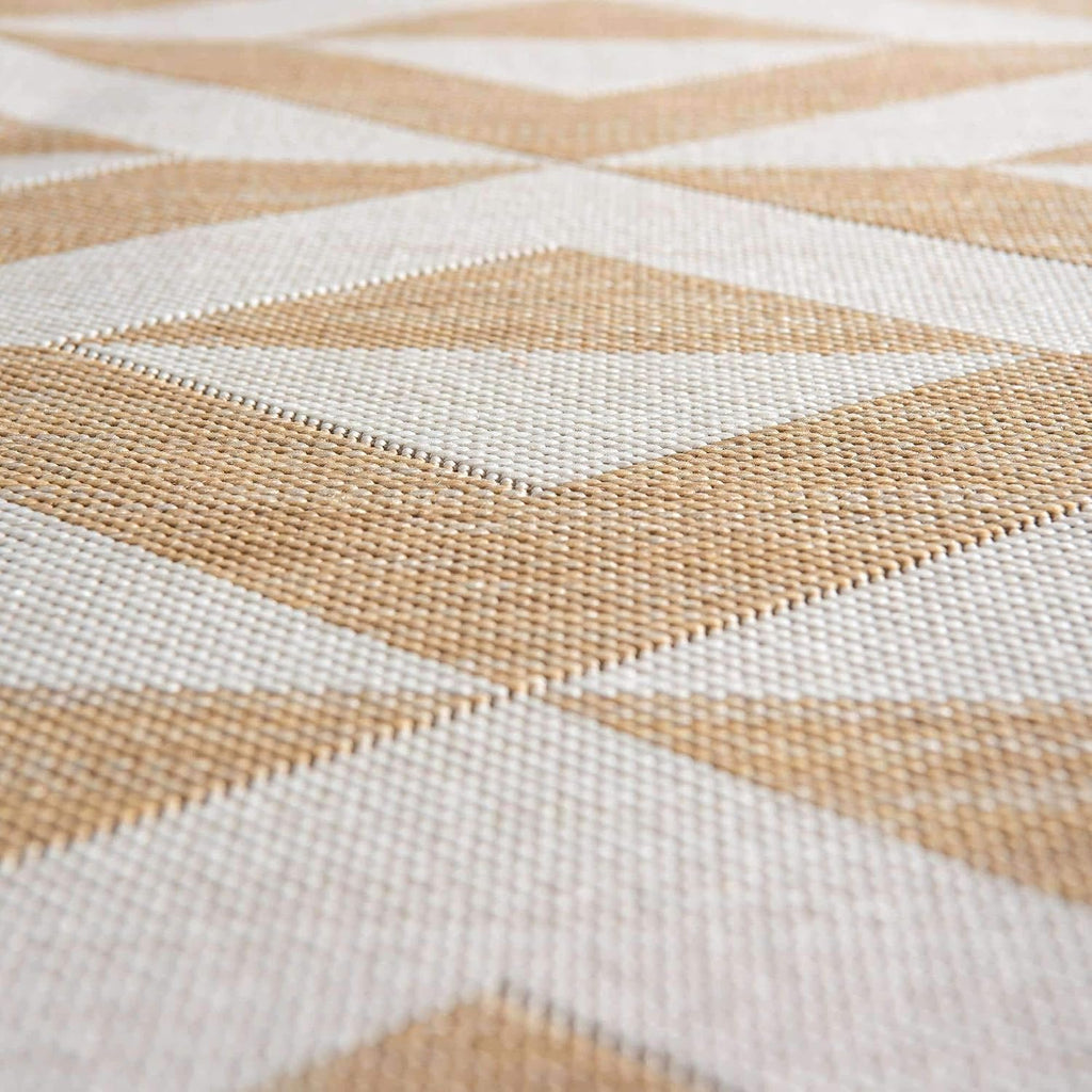 Unique Loom Jill Zarin Outdoor Collection Area Rug - Napa (4' 1" Round, Beige/ Brown)