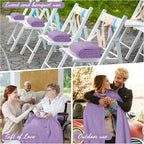 Buryeah 6 Pcs Flannel Throw Blanket Bulk 50 x 60 in Sleepover Blanket Outdoor - Image 5