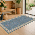 Blue 2x4 Runner Rug for Entryway Indoor, Kitchen Floor Waterproof, Powder Room by HazoHaus