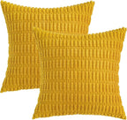 MIULEE Pack of 2 Corduroy Decorative Throw Pillow Covers 16x16 Inch Soft Boho - Image 6