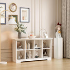 OSCHF 8-Cube Open Bookcase with Base, 2-Tier Low Cabinet, White