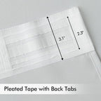 MIULEE Back Tab Light Blocking Curtains 90 Inch Long 2 Panels Set - Image 4