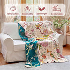 MSGKV The Boho Layer: 60"x80" Cotton Throw Blanket – Full Size - Image 2