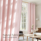 NICETOWN Linen Light Pink Sheer Curtains - Image 5