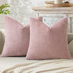 MIULEE Pack of 2 Valentines Day Couch Throw Pillow Covers 18x18 Inch Pink by MIULEE