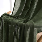 MIULEE Olive Green Linen Curtains 72 Inch Length - Image 6