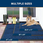 Smiry Front Door Mat Outside Entrance, Heavy Duty Sturdy Natural Rubber Doormat - Image 2