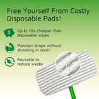 4-Pack Heavy-Duty Scrub Mop Pads for Swiffer Sweeper, Washable Refills