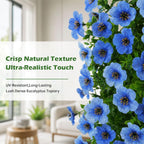 2Pcs 22" Artificial Topiary Ball Flowers for Outdoors Planters, Spring Summer Decoration, UV Resistant Faux Floral Greenery, Fake Shrubs Bushes for Indoor Outdoor Garden Yard Porch Patio Home Decor
