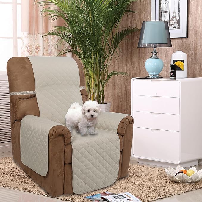 U-NICE HOME Recliner Chair Covers Reversible Quilted Water Repellent Pet - Image 2