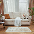EasyJoy Ultra Soft Fluffy Shaggy Area Rug Faux Fur Rug Chair Cover Seat Pad - Image 2