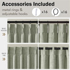 MIULEE Pinch Pleated Thick Linen Curtains 84 Inches Long 2 Panels - Image 8