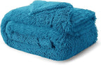 Bedsure GentleSoft Fluffy Bright Blue King Size Blanket - Image 9