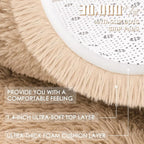 OLANLY Beige Round Rugs for Bedroom - Image 7