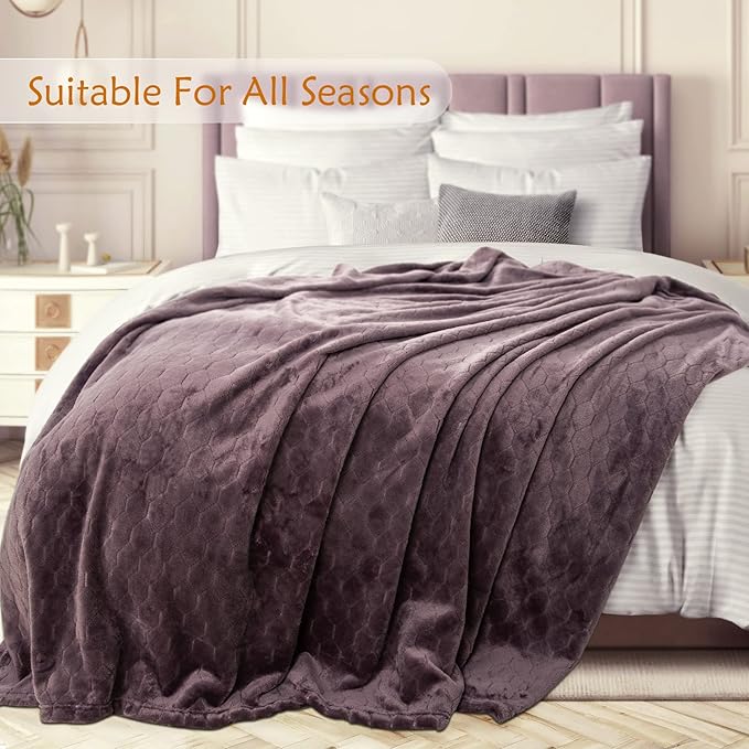 TOONOW Fleece Blanket Super Soft Cozy Throw Blanket 50" x 60", Lightweight - Image 3