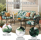 hyha 4Pcs Patio Cushion Covers, Stretch Outdoor Couch Cushion Covers, Washable - Image 3