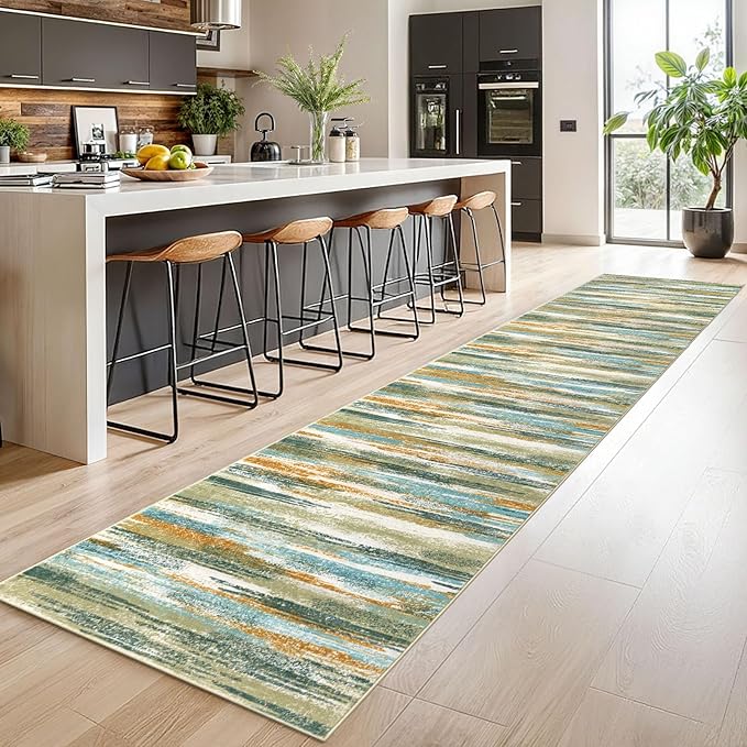 Lansny Modern Abstract Runner Rug 2.6x14 - Image 2