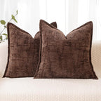 HPUK Fall Chenille Soft Throw Pillow Covers 18x18 Set of 2, Accent Cushion by HPUK