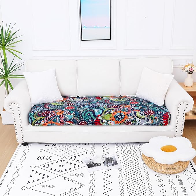 Smiry Printed Couch Cushion Covers, Stretch Soft Couch Covers - Image 5