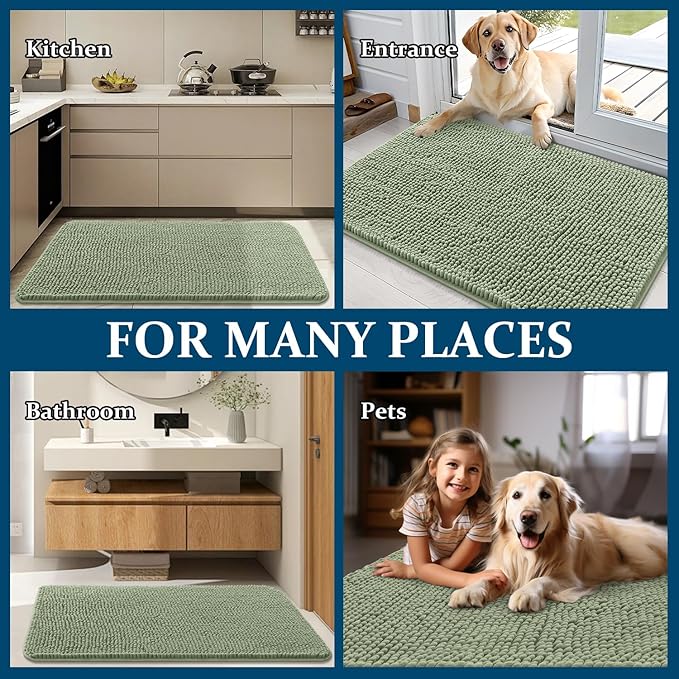 OLANLY Dog Door Mat for Muddy Paws 24x16, Absorbs Moisture and Dirt, Absorbent - Image 8