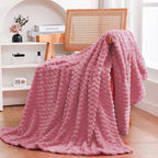 Dusty Pink Throw Blanket 108"×90" inches Gifts - Image 4