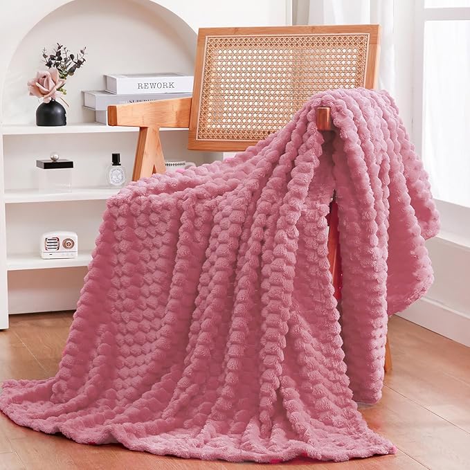 Dusty Pink Throw Blanket 50"×60" inches Gifts - Image 3
