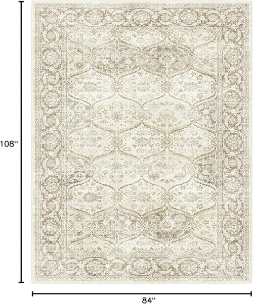 7x9 Machine Washable Non Slip Vintage Area Rugs - Image 2