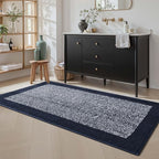 70x24 Long Bathroom Rugs Washable Non Slip, Dark Blue Bath Mat - Image 3