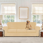 WEERRW 4 Pieces Velvet High Stretch Couch Covers - Image 2