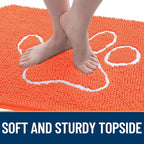 OLANLY Dog Door Mat for Muddy Paws 30x20, Paw Print Design, Absorbs Moisture - Image 4