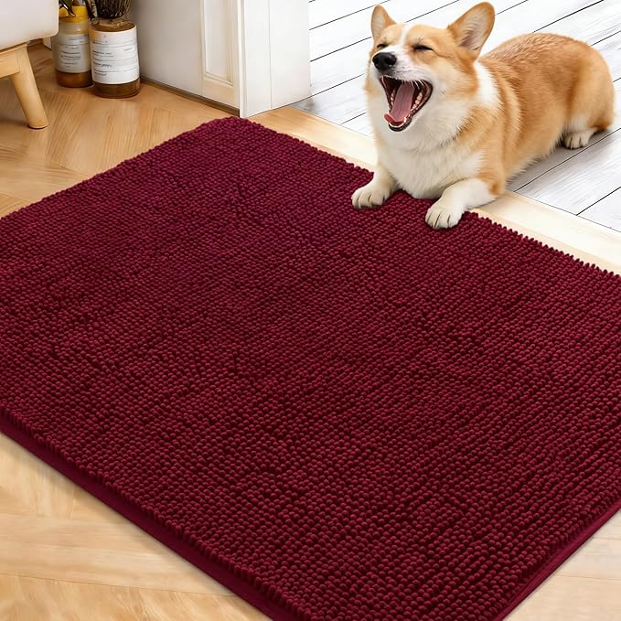 OLANLY Dog Door Mat for Muddy Paws 40x32, Absorbs Moisture and Dirt, Absorbent by OLANLY