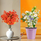 Artificial Flowers Holder for Outdoors and Indoor, 6 PCS Floral Ground Spike for Door Yard Porch Patio Garden Window Box Office Table Kitchen Home Planter Pot Vase Flowerpot Decorations (Black)