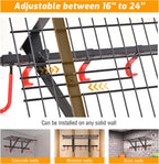 PLKOW Garage Wall Shelving with Bike Hooks, Adjustable Storage Rack