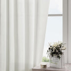 Extra Long Off White Curtains 105 inches Long 2 Panels Set - Image 2