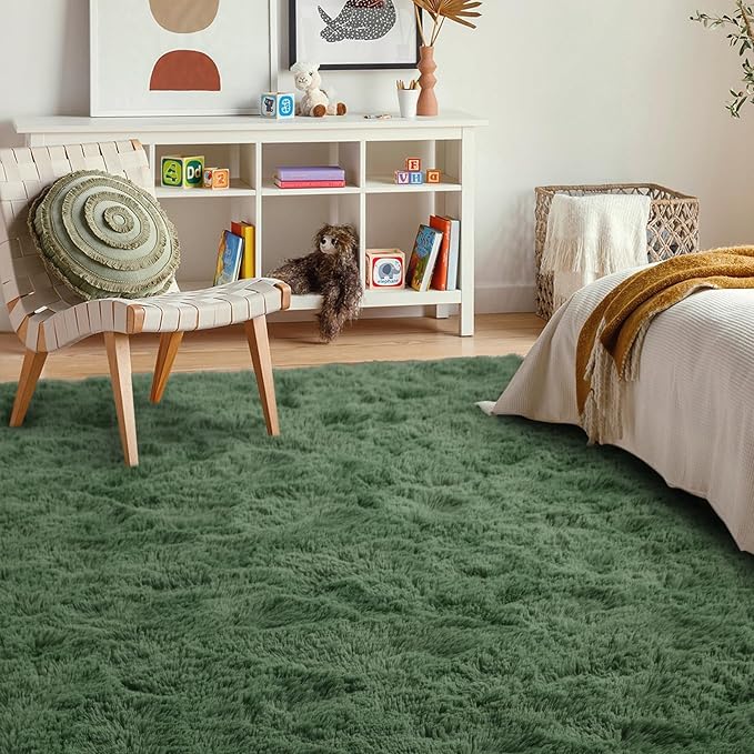 9x12 Ft Extra Large Shag Green Area Rug - Image 3