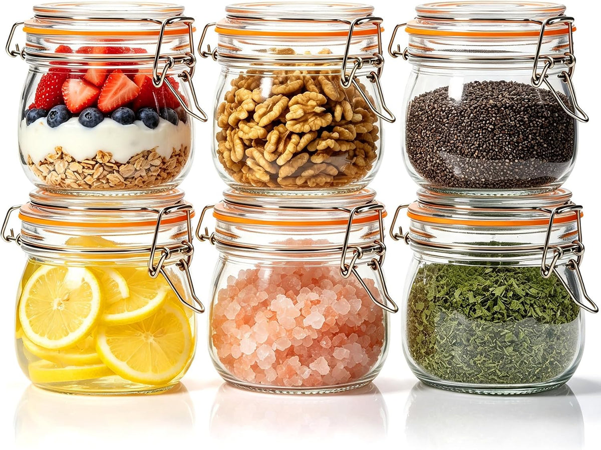 Large Glass Storage Containers with Airtight Lids 78oz 3 Pack