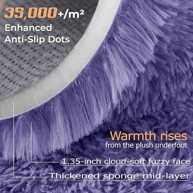 6x9 Area Rug for Living Room: Fluffy Shag Soft Washable Rugs Large Fuzzy Plush - Image 4