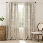 jinchan Linen Floral Curtains for Living Room - Image 2
