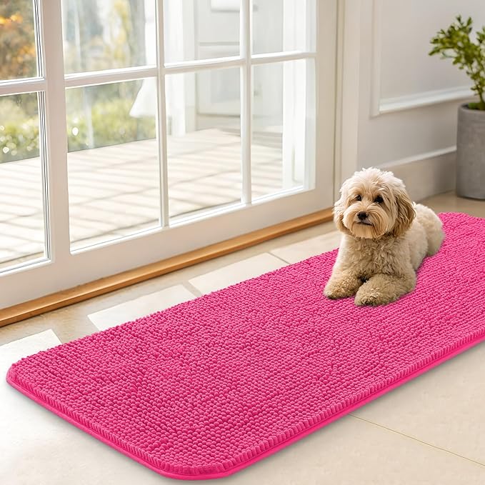 OLANLY Dog Door Mat for Muddy Paws 47x17, Absorbs Moisture and Dirt, Absorbent by OLANLY