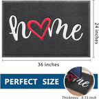 EARTHALL Door Mat Outside Inside Home Doormat, Durable Floor Mat Non Slip Mat - Image 2