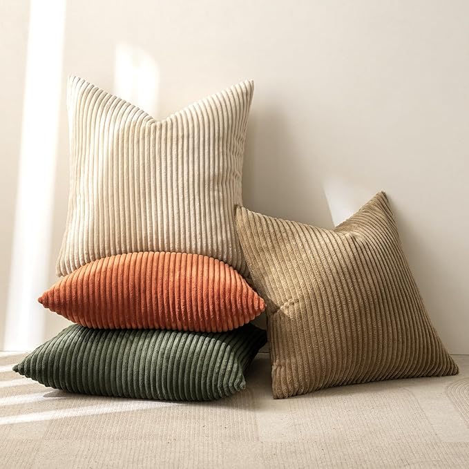 MIULEE Boho Farmhouse Throw Pillow Covers 18x18 Inch Set of 4 Rustic Modern - Image 7