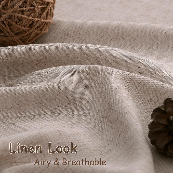 Oatmeal Linen Curtains 84 Inches Long - Image 5